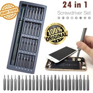 Obeng Magnet Magnetic Bits 24 in 1 Set dengan Box Komplit Lengkap Kumplit Obeng Kembang Min Plus Ser