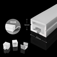 LED Flexible Neon Rope Tube Silicone Diffuser Channel Recessed Outdoor Waterproof IP67 Ribbon Linear