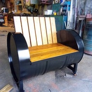 創作分享-工業風單人座mini油桶椅