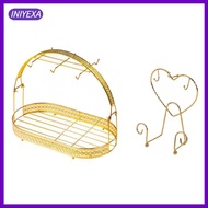 [Iniyexa] Cup Drying Rack Stand, Dry Rack with Removable Glass Cup Stand, Modern Bottle Rack Cup Met