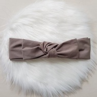 軍綠色票 兩用式蝴蝶結髮帶 髮飾