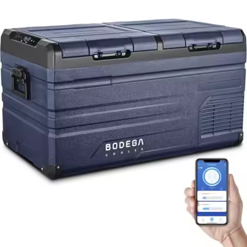 12 Volt Car Refrigerator Dual Zone APP Control 79 Quart Portable Freezer with Removable 2-Way Door 4