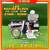 LEO BLOCK Y15 57MM 60MM PNP LC135 FZ150 BLOK LC135 57 60 LC COMBO LEO RACING BLOK LC135 REDLEO ESR Y