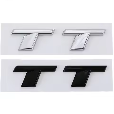 3D ABS Chrome Black TT Logo Car Rear Trunk Emblem Badge Sticker Decals for Audi TT RS MK1 8N 8J MK3 