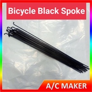 Bicycle Fixie Road Bike And Mountain Bike Black Spoke Lidi Basikal Warna Hitam