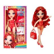 Rainbow High Swim & Style Ruby, Red 11" Fashion Doll with Shimmery Wrap to Style 10+ Ways, Removable
