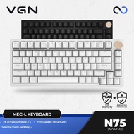 NEWEST - VGN N75 / N-75 NON-RGB Hotswap Gasket Mount 75% Mechanical Keyboard