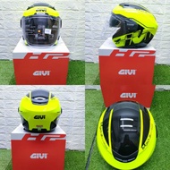 GIVI Helmet 30.3 DOUBLE VISOR Neon Yellow S M L XL WASHABLE SPAN VISOR SMOKE RAINBOW GOLD PURPLE BLU