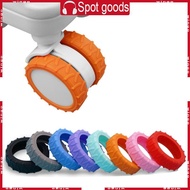 WIN 8 Pcs Silicone Suitcase Wheel Covers Reduce Noise Luggage Wheels Guard Cover