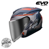 EVO Rx-5 Renegade Half Face Dual Visor Helmet With Free Clear Lens