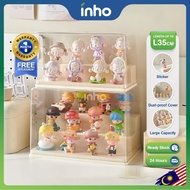 INHO L28-35cm Transparent Doll Toys Display Storage Box Large Capacity Model Storage Rack