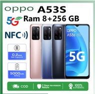 NFC 5g hp oppo A53s A53 s ram 8 256gb 6.52inch 5000mah handphone