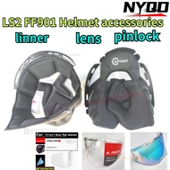 Ls2 ff901 carbon fiber flip back helmet with original cotton lens  pinlock ls2 helmet accessories