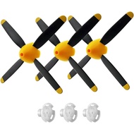 3 PCS 4-Blade Propeller, Compatible with Volantexrc Brushless 500mm P-51D Mustang RC Plane, Spare Re