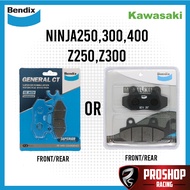 ผ้าเบรค Bendix สำหรับ Z250Z300Z400Ninja250Ninja300Ninja400