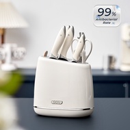 OOU Knife Set Kitchen Kitchenware Rust Proof and Antibacterial Knives with Knife Holder