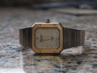 👉 【Old Money 絕美老錢風】80's 古董寶路華 Bulova Super Seville 山度士方塊石英錶 卡地亞 Cartier