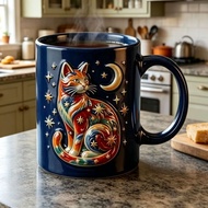 3D Cat Ceramic Mug3D