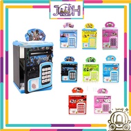 j&h ATM Machine with Fingerprint Tabung Simpanan ATM Password Safe Box Tabung Music Coin Bank