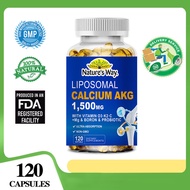 Liposomal Calcium AKG Bone Health Support Calcium Absorption Healthy Aging Daily Supplement
