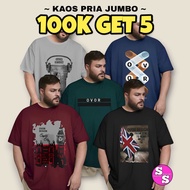 [100RIBU DAPAT 5] KAOS PRIA JUMBO TERMURAH | BAJU PRIA JUMBO LENGAN PENDEK