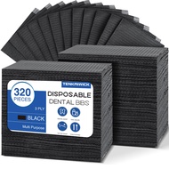 320 Pack Disposable Dental Bibs 13"x18"，3-Ply Waterproof Tattoo Bibs Sheet for Nail Salon，Dental Cli