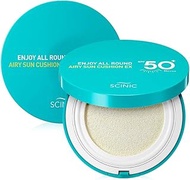 SCINIC Enjoy All Round Airy Sun Cushion EX SPF50+PA++++0.88oz (25g) | Cooling UV Protection & Natura