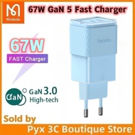 Mdodo rắc cắm Châu Âu 67W dichromatic gan 5 Mini sạc nhanh r PD / QC/SCP/fcp/Samsung AFC/Apple 2.4A/