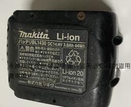 二手日本Makita 牧田BL1430 電池(量無電壓輸出無配件測試狀況如圖當銷帳零件品