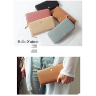 SAIME Wallet 女長夾 真皮經典拉鍊長夾 Saime Taiwan Leather Wallet