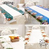 AIPING 110*180cm Table Cover  Snowman Cartoon Festival Decor