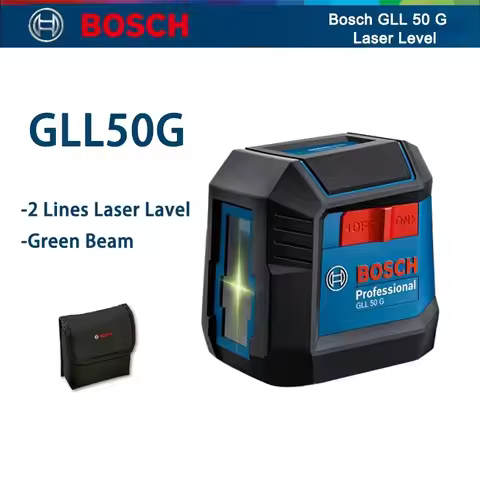 BOSCH Laser Level Green GLL50G 2 Lines Level 15M Self-leveling Horizontal & Vertical Cross Super Pow
