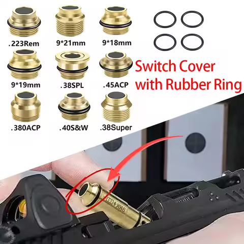 Laser Trainer Switch Cover Training Breech Cover Rubber Ring For 9mm 223Rem .7.63x39mm .40S&W 9x19mm