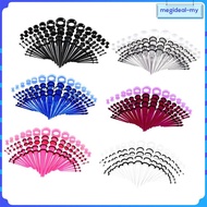 [MEGIDEALMY] 50 Pieces Acrylic Tapers and  14G-00G  Ear Gauges Expander Assorted Size Kit