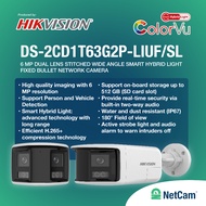 HIKVISION OUTDOOR IP CCTV DS-2CD1T63G2P-LIUF/SL 6MP COLOR HYBRID NETWORK AUDIO ALARM CAMERA 2.8MM
