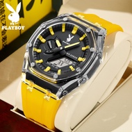 【buy 1 take 1】playboy jam tangan lelaki viral 2023 original waterproof fashion chronograph luminous calendar silicon strap watch for mans