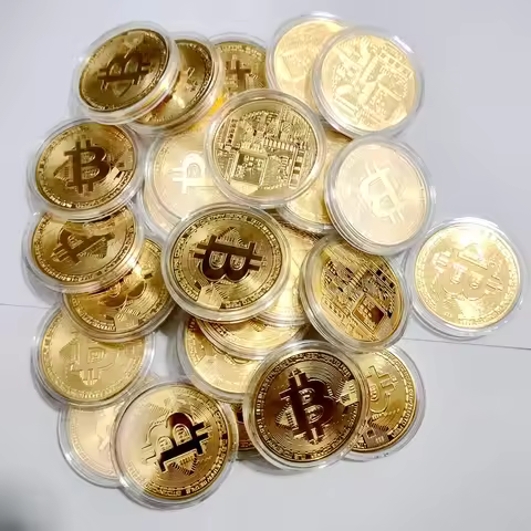 50/100PCS Home Ornaments Bitcoin Creative Souvenir Collectible Gift Bit Coin Art Collection Physical