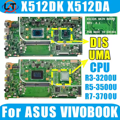 X512D Laptop Motherboard For Asus VIVOBOOK X512DA X512DK F512DA X712DA M712D Notebook Mainboard R3 R