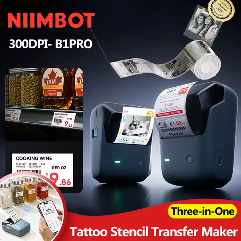 Niimbot B1 Pro Label Printer 300DPI High-definition Red Black Color Printing Self-adhesive Photo Pri