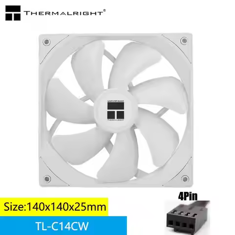 Thermalright TL-C14CW-S 14cm ARGB chassis cooling fan supports the motherboard PWM/ARGB series synch