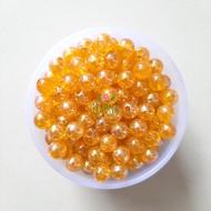 (10gr) manik mote bening ab bulat 6mm 8mm - orange 6mm