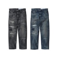 全新 NEIGHBORHOOD FW25 SAVAGE DENIM DP BASIC PANTS | (Black / Indigo) XL