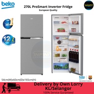 Beko 270L 2 Door Fridge Inverter RDNT271I50VZS Peti Sejuk