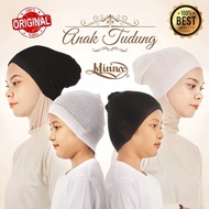 (Mpolo) Anak Tudung Inner Tudung Serkup Kepala Knitwear Hitam Putih Original Minna Exclusive Sekolah