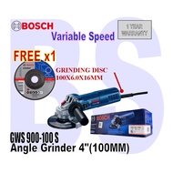 BANSOON BOSCH Angle Grinder GWS 900-100S Professional 900W. 4"(100mm) Variable speed.Free 1pc BOSCH Grinding Disc