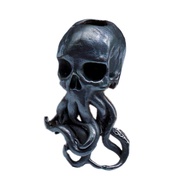 TAOYATAO Retro Brass Skull Octopus EDC Beads Keychain DIY Paracord Beads