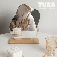 [TEMARUMA] Yura Aesthetic Irregular Korean mirror Aesthetic Table Glass /Table Decoration mirror/Aes