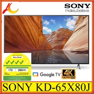 SONY KD-65X80J 65INCH HDR GOOGLE 4K LED TV + FREE WALL MOUNT INSTALLATION (65X80J)