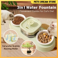 3in1 Pet Water Fountain Cat water dispenser pet food bowl pet feeder cat water filter cat water foun