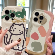 Trendy Aesthetic Cat Softcase for Realme A96 C3 C11 2020 C12 C15 C17 C20 C21 C21Y C30 C31 C33 C35 C5